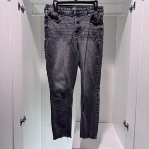 Rockstar Super Skinny Jeans High Rise, Black Wash, Size 12 US womens